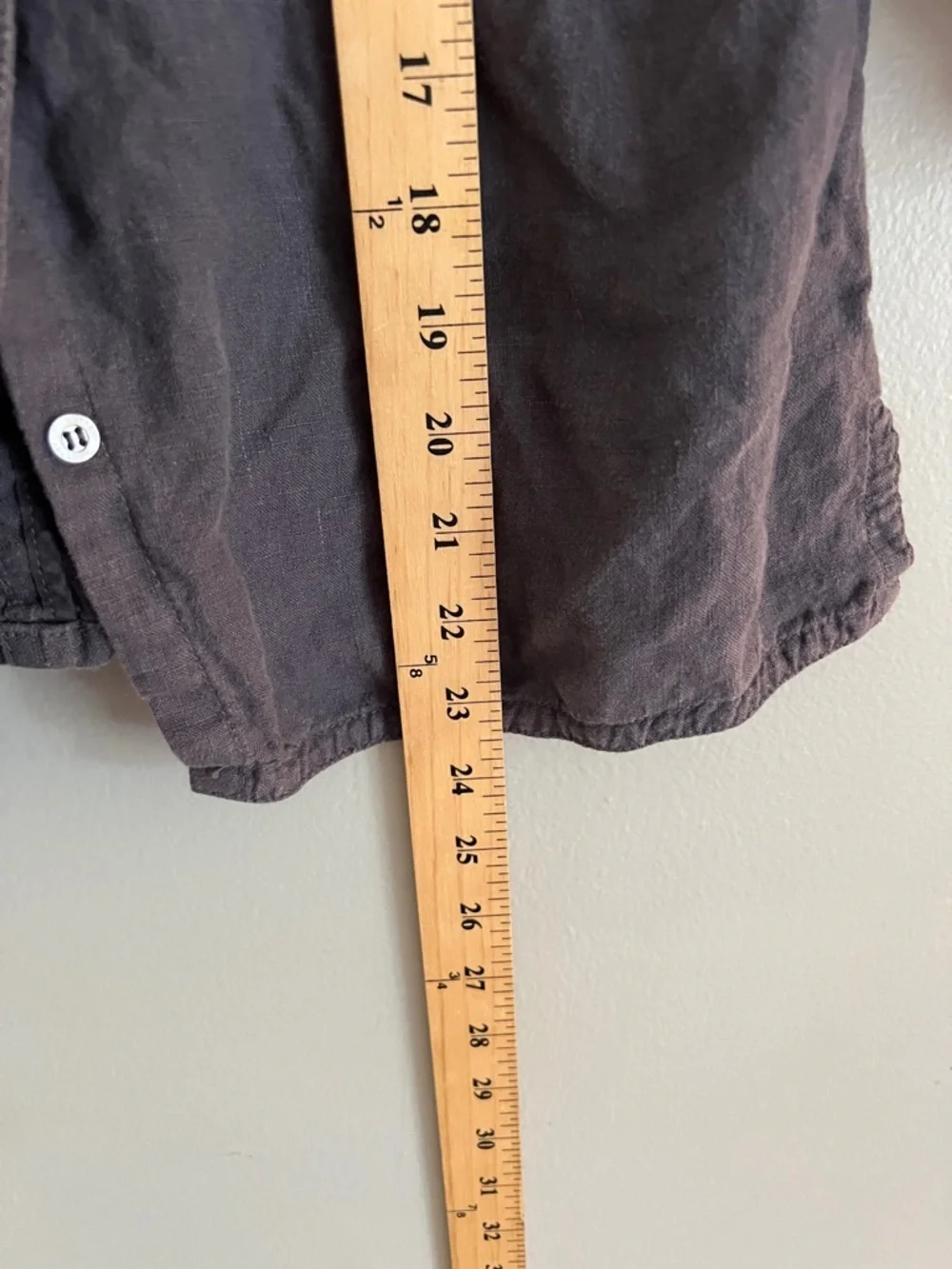 Poetry Women’s Charcoal Gray Lightweight 100% Linen Cross Top Size 4